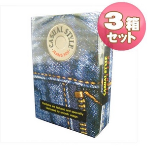 ジャパンメディカル コンドーム カジュアルスタイルジーンズ500 【3箱セット】 - 拡大画像