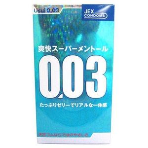 ジェクス コンドーム うすい0.03スーパーメントール - 拡大画像