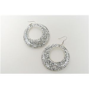 ジャイアントグリッター フープス ラメピアス/HULLABALOO/シルバー/JE22989 - 拡大画像