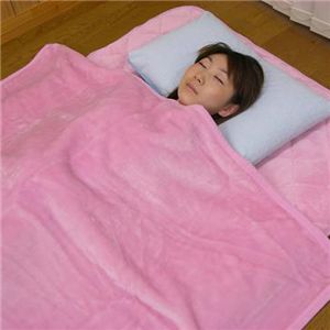 吸湿発熱掛け毛布（洗濯可）　約140×200cm　ピンクS - 拡大画像