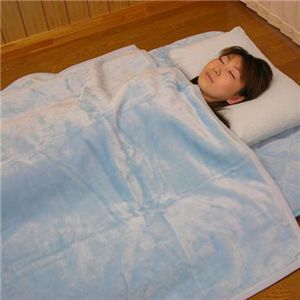 吸湿発熱掛け毛布（洗濯可）　約140×200cm　ブルーS - 拡大画像
