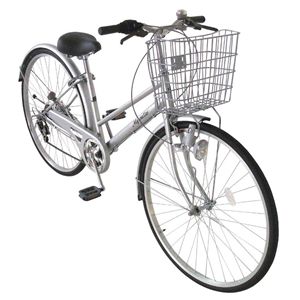 【在庫処分特価】MYPALLAS(マイパラス) シティサイクル27型6段 M-571S シルバー