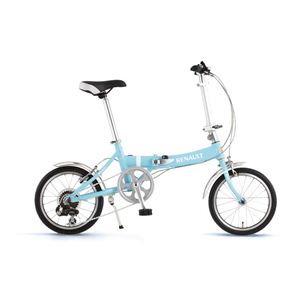 【20%OFF!!】ルノー 折りたたみ自転車 16インチ AL-FDB166 ミントブルー