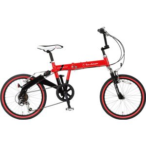 Lamborghini（ランボルギーニ） 折り畳み自転車 TL-72 20インチ 6段変速 レッド - 拡大画像