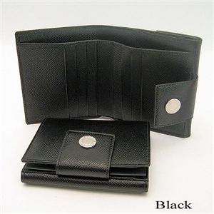 BVLGARI(ブルガリ) Wホック財布 20201/Black - 拡大画像