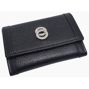 BVLGARI(ブルガリ)　#26276 Small coin 3 compartments Goat leather black/calf leather black/P - 拡大画像