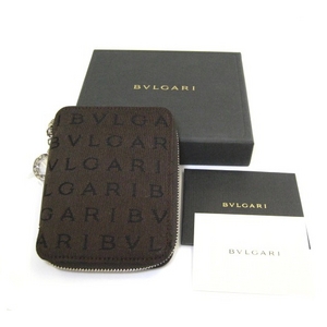 BVLGARI(ブルガリ) メモ帳用カバー 25155 ブラウン(カードホルダーセット) - 拡大画像