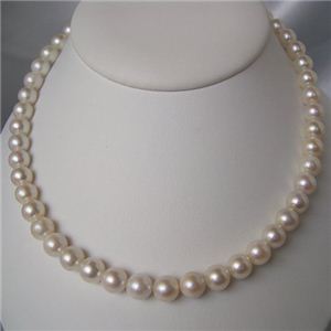 和珠本真珠 8.5~9.0mm パールネックレス&パールピアス セット