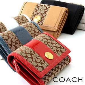  COACH(コーチ)　折り財布　エルゴ スムース Khaki