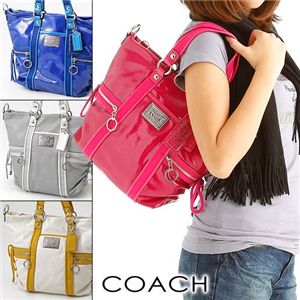 COACH(コーチ) ショルダーベルト付 2WAYバッグ POPPY SV/MJ ピンク