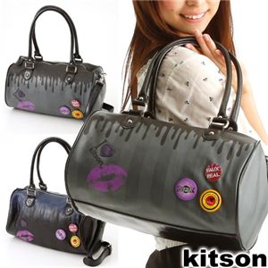 Kitson キットソン 缶バッジ バッグ Black Midnight Kitson キットソン の通販紹介