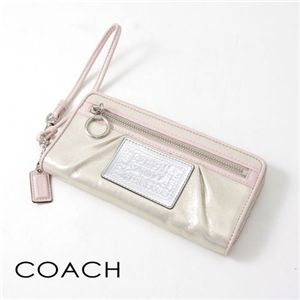 COACH(コーチ) ラウンドファスナー長財布 POPPY SV/PL - 拡大画像