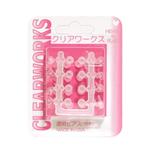 クリアワークス(使い捨てピアス) フラットハート フルムーン クリアワークス(使い捨てピアス) フラットハート フルムーン|