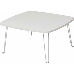 カラーテーブル/折りたたみテーブル 角60 正方形(幅60cm×奥行60cm) WH ホワイト(白) - 拡大画像