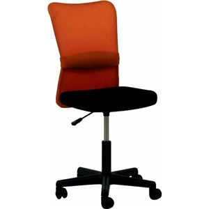 デスクチェア(椅子)/メッシュバックチェアー ハンター ガス圧昇降機能/キャスター付き H-298F OR オレンジ - 拡大画像