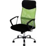 デスクチェア(椅子)/メッシュバックチェアー ガス圧昇降機能/肘掛け/キャスター付き HF-98GR グリーン（緑）