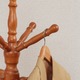 イタリアンコートハンガー(ポールハンガー) 木製 幅62cm×奥行62cm×高さ189cm ブラウン - 縮小画像2