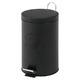 ダストボックス/スチール ラウンドペダルペール 20L ブラック(黒)