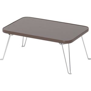 カラーミニテーブル/折りたたみテーブル 長方形 高さ20cm BRCCB4530-BR ブラウン - 拡大画像