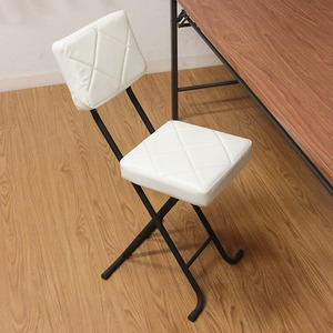 折りたたみ椅子/フォールディングチェアー 【キルト】 WH KIRTO WH ホワイト（白） （N） - 拡大画像
