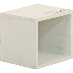 木製CDボックス【moku】 幅16cm×奥行16cm ホワイト（白） - 拡大画像