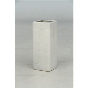 陶器製傘立て スリムタイプ FX-011 ホワイト（白） - 拡大画像