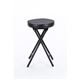 折りたたみ椅子/スツール(フォールディングチェアー) 丸型 BK ブラック（黒） - 縮小画像3