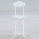 クッション付き折りたたみ椅子/スリムチェアー スチール 背もたれ付き WH ホワイト（白） - 縮小画像2