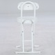 クッション付き折りたたみ椅子/スリムチェアー スチール 背もたれ付き WH ホワイト（白） - 縮小画像4