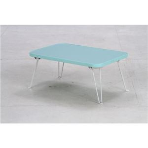 カラーミニテーブル/折りたたみテーブル 長方形(幅45cm×奥行30cm×高さ19cm) グリーン（緑） - 拡大画像
