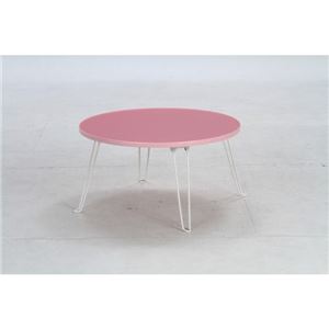 カラーテーブル/折りたたみテーブル 丸60 丸型 LPICCB600LPI ピンク - 拡大画像
