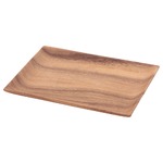 北欧風 アカシア製レクタングルトレー/トレイ 【XLサイズ ブラウン】 幅320mm×奥行240mm 長方形 木製 〔キッチン ダイニング〕