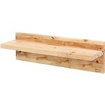 北欧風 ウォールラック/ウォールシェルフ 2点セット 【幅40cm ナチュラル】 帽子・コート用フック付き 『Natural Signature』