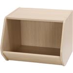 木目調 ブロックボックス/カラーボックス 【ワイド/ホワイトウォッシュ】 幅40cm×奥行38.8cm×高さ30.5cm 『Klotz』