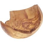 北欧風 オリーブ製 フルーツバスケット/かご 【ナチュラル】 幅250〜290mm ハンドメイド 木製 〔キッチン ディスプレイ 什器〕