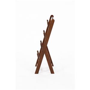 北欧風 スリッパラック/ルームシューズラック 【ブラウン】 幅275mm 折りたたみ 木製 〔玄関 来客〕