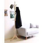 アンティーク コートハンガー/ハンガーラック 【ホワイト】 幅50.8cm 木製 フック・滑り止め付き 〔リビング 玄関〕GV-6100WH