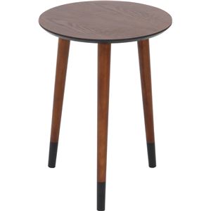 北欧風 サイドテーブル/ローテーブル 【ブラウン】 幅40cm 木製 『ルナ』 〔リビング〕 商品画像