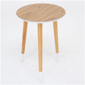 北欧風 サイドテーブル/ローテーブル 【ナチュラル】 幅40cm 木製 『ルナ』 〔リビング〕 商品画像