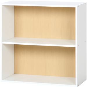 北欧風 カラーボックス/収納棚 【2段 ナチュラル】 正方形 幅60cm 『ユニットKDボックス ワイアード』