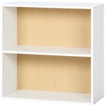 北欧風 カラーボックス/収納棚 【2段 ナチュラル】 正方形 幅60cm 『ユニットKDボックス ワイアード』