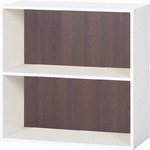 北欧風 カラーボックス/収納棚 【2段 ブラウン】 正方形 幅60cm 『ユニットKDボックス ワイアード』