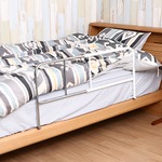 スライドベッドガード/ベッドフェンス 【横伸縮6段階 ハイタイプ ホワイト】 幅95cm×高さ45cm 厚めマットレス対応 【完成品】