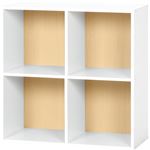 北欧風 カラーボックス/収納棚 【2段 4マス ナチュラル】 正方形 幅60cm 『ユニットKDボックス ワイアード』