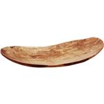 北欧風 オリーブ製 オーバルトレイ/食器 【ナチュラル】 幅400〜440mm ハンドメイド 木製 〔キッチン ディスプレイ 什器〕