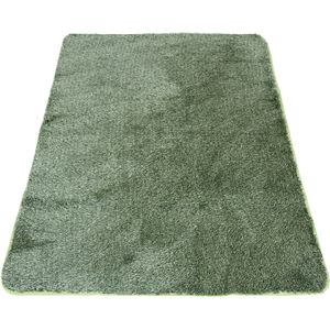 シャギーラグ(絨毯/ラグマット) グリーン 【130cm×185cm】 長方形 『メランジェ』