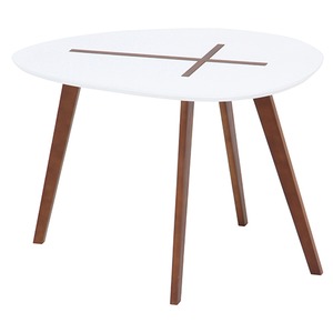 北欧風 サイドテーブル/ローテーブル 【幅60cm ホワイト】 木製 『クローセ』 〔リビング〕 商品画像