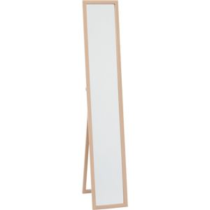 木製スタンドミラー/全身姿見鏡 【ナチュラル】 幅27cm 飛散防止加工 スリム 商品画像