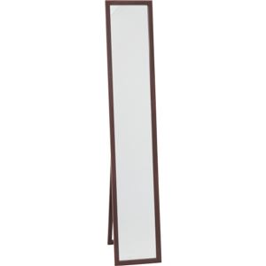 木製スタンドミラー/全身姿見鏡 【ブラウン】 幅27cm 飛散防止加工 スリム 商品画像
