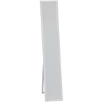 木製スタンドミラー/全身姿見鏡 【ホワイト】 幅27cm 飛散防止加工 スリム